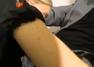 Bleached babe gives her uncle an awesome blowjob