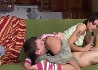 Bored sister decided to suck my hard dick